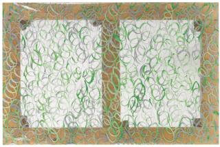 Carla Accardi - Verdeargentosigned And Titled On The Stretcher, Enamel On Sicofoil, Executed In 1969