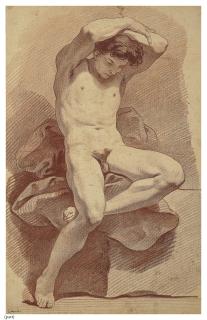Carle Van Loo - Académie d\'homme nu assis