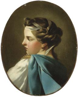 Carle Van Loo - Head of a Lady