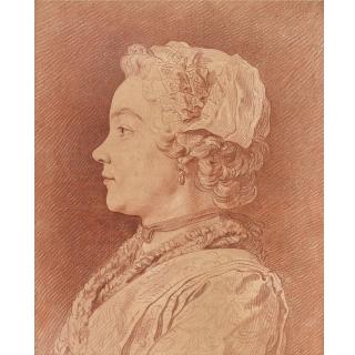 Carle van Loo - Profile Portrait Of Madame Van Loo