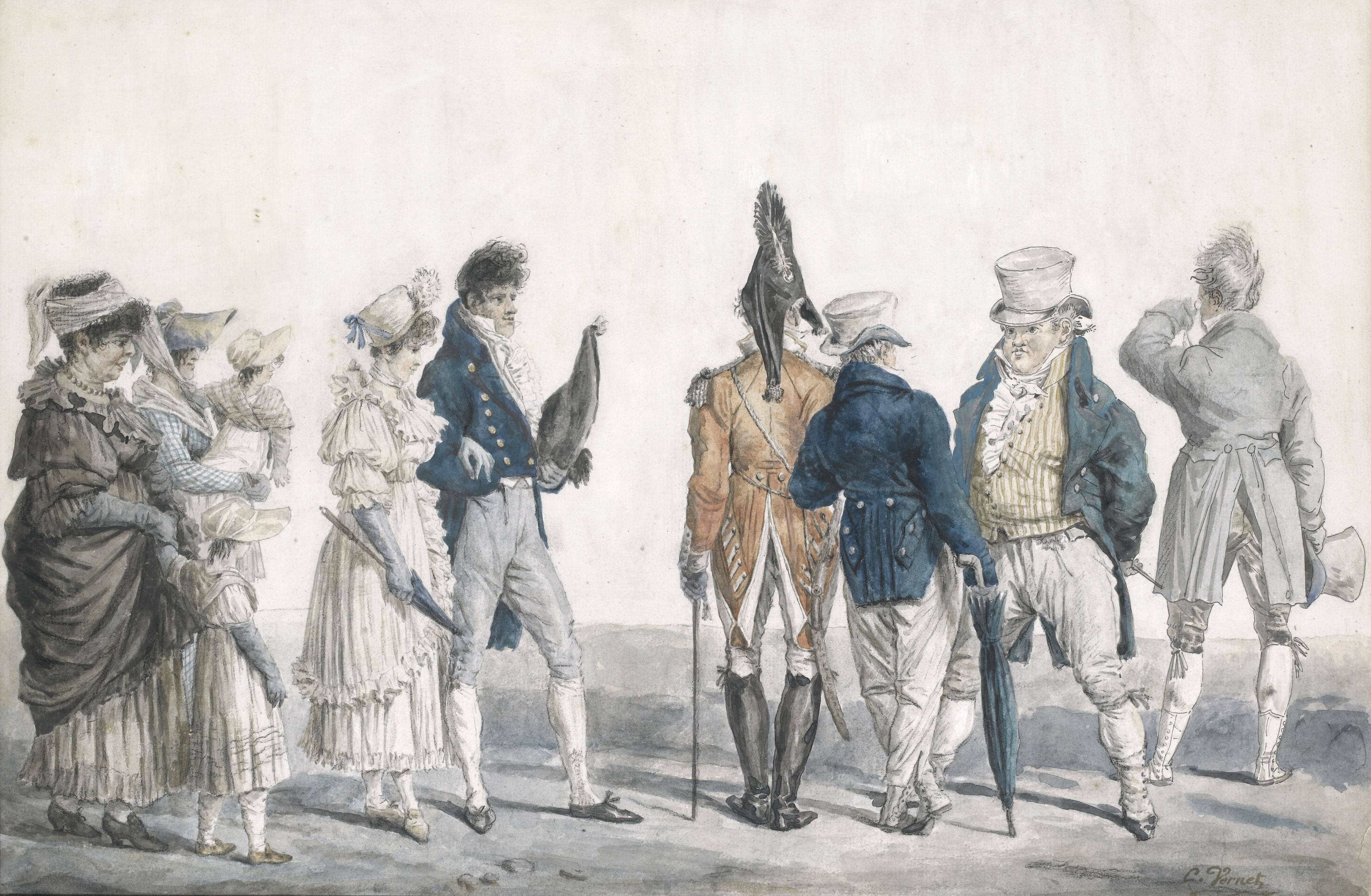 Carle Vernet - Satire On The English In Paris