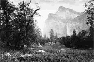 Carleton E. Watkins - Bridal Veil, Yosemite - 900 feet