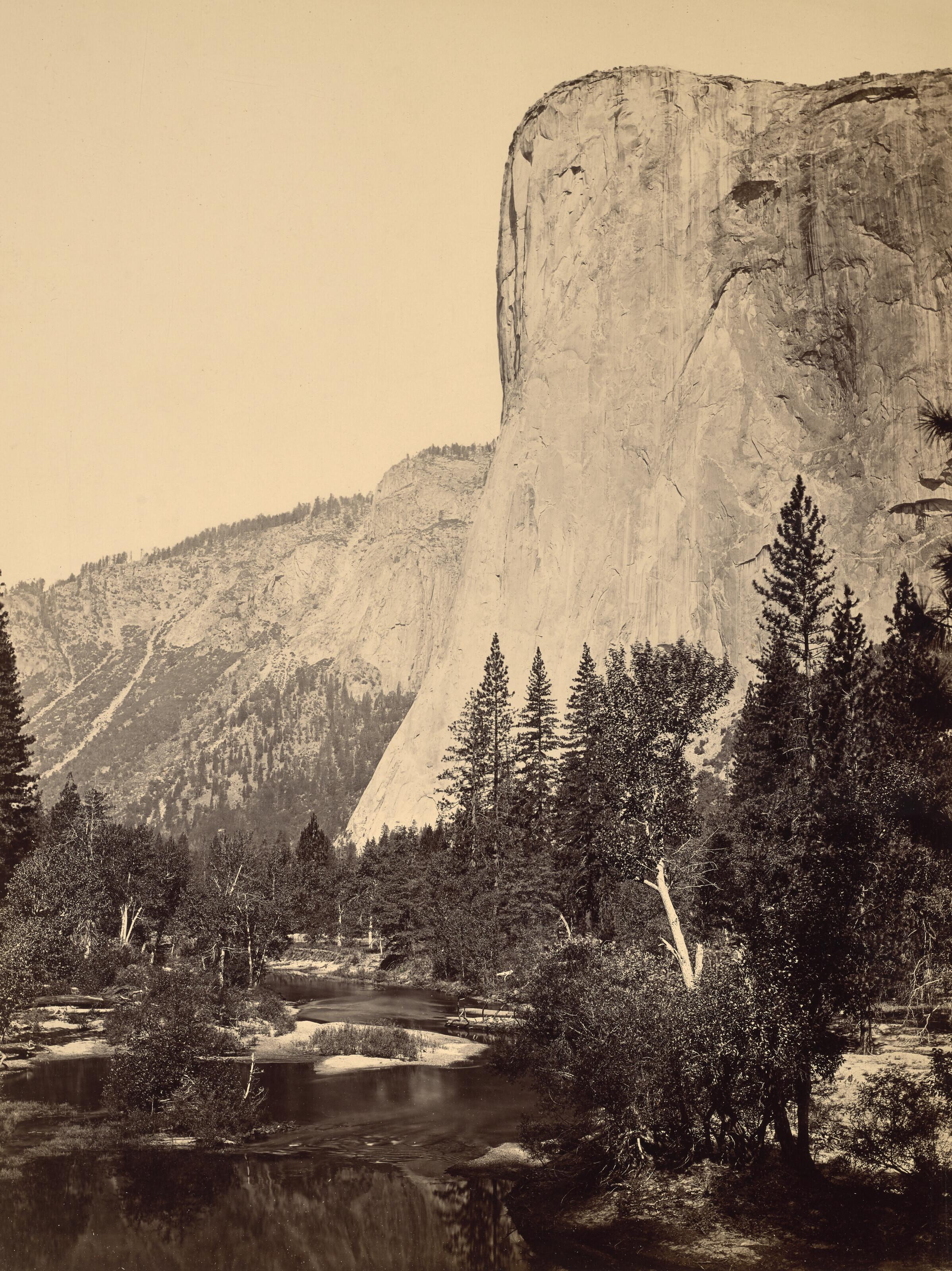 Carleton E. Watkins - El Capitan, Yosemite, 1865-1866