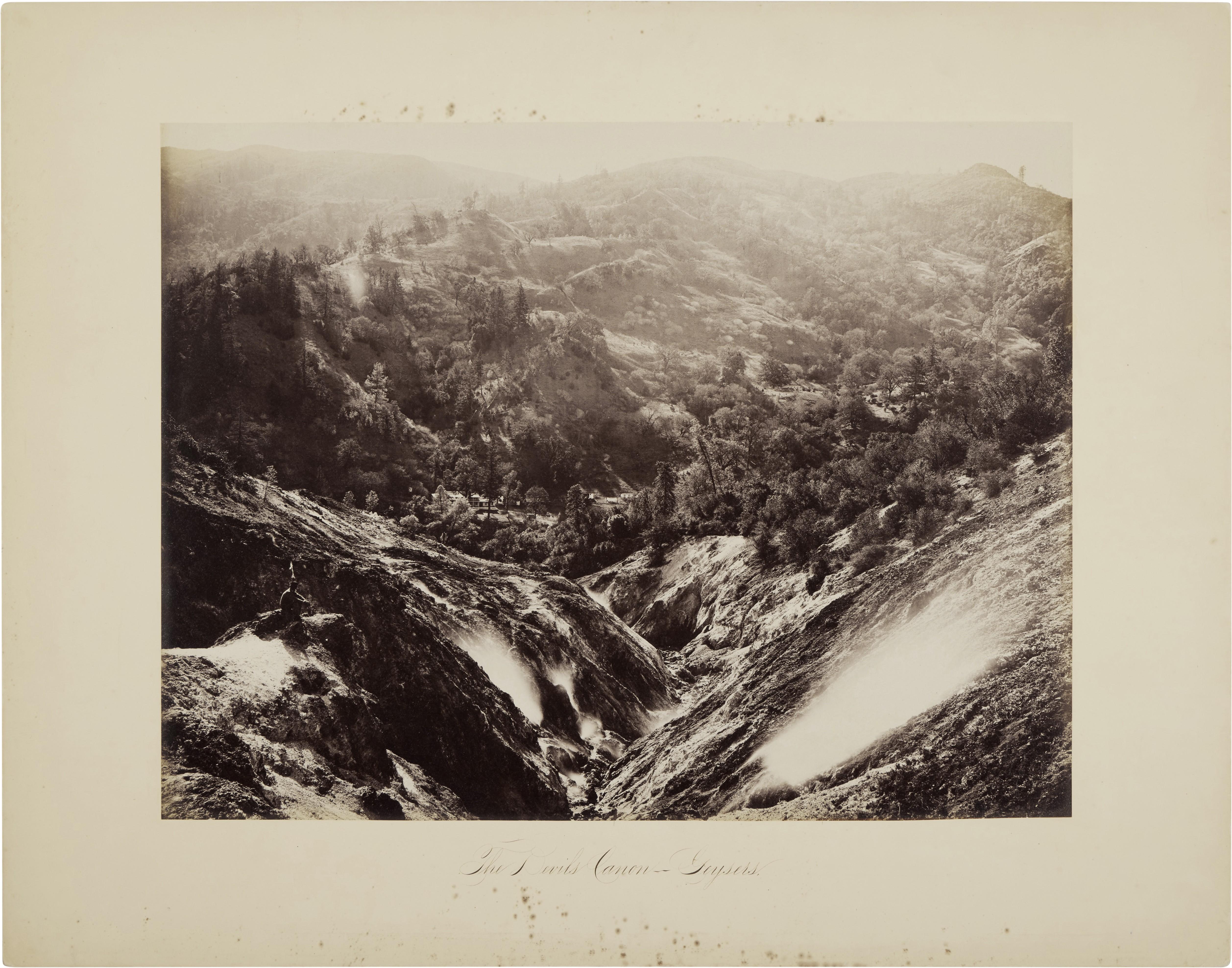 Carleton E. Watkins - \'The Devil’s Canon- Geysers\' (Sonoma County)