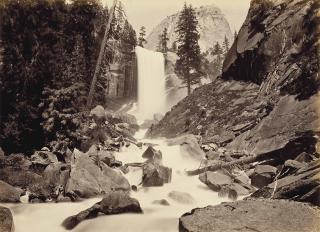 Carleton E. Watkins - Vernal Fall, 300 ft., Yosemite Valley, 1878-1881