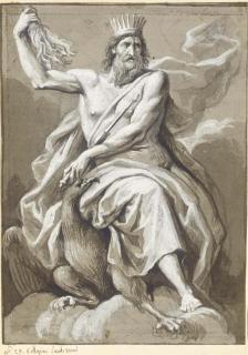 Carlo Alberto Baratta - Jupiter Assis Sur Un Aigle Tenant la Foudre