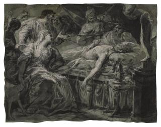 Carlo Alberto Baratta - Recto: The Death of Hector Verso: Two Battling Figures with Shields and Swords