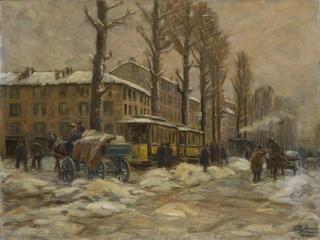 Carlo Balestrini - Vecchia Milano sotto la neve