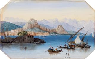 Carlo Bossoli - A view of Ithaca