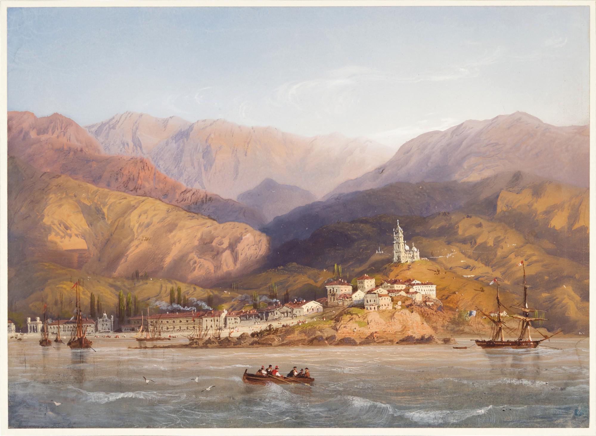 Carlo Bossoli - A view of Yalta, Crimea
