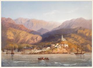 Carlo Bossoli - A view of Yalta, Crimea