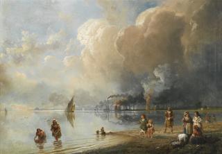 Carlo Bossoli - Italian On The Banks Of The Forth, Edinburgh