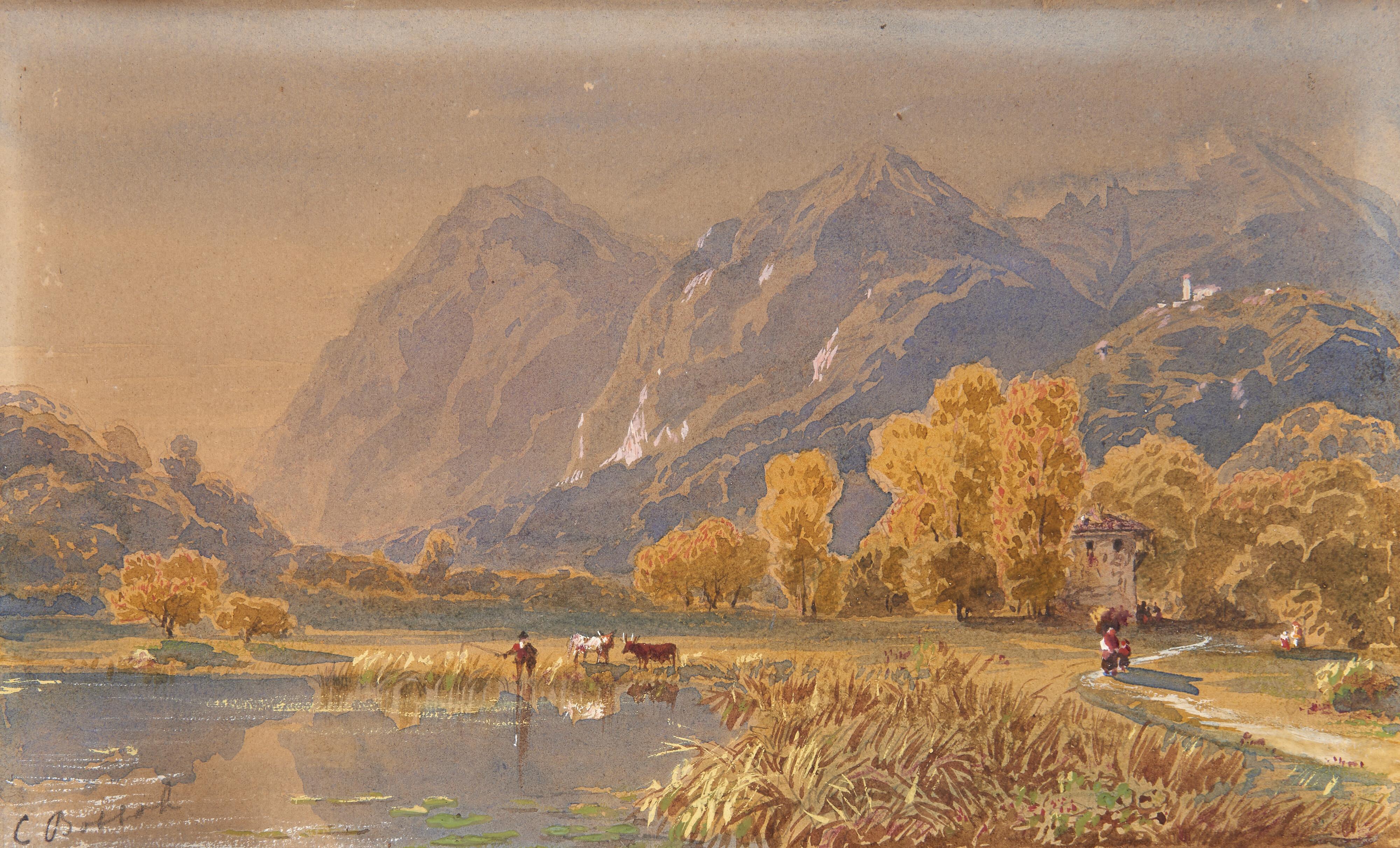 Carlo Bossoli - Paesaggio lacustre