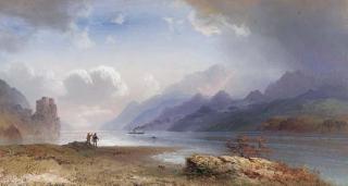 Carlo Bossoli - Returning from the ferry