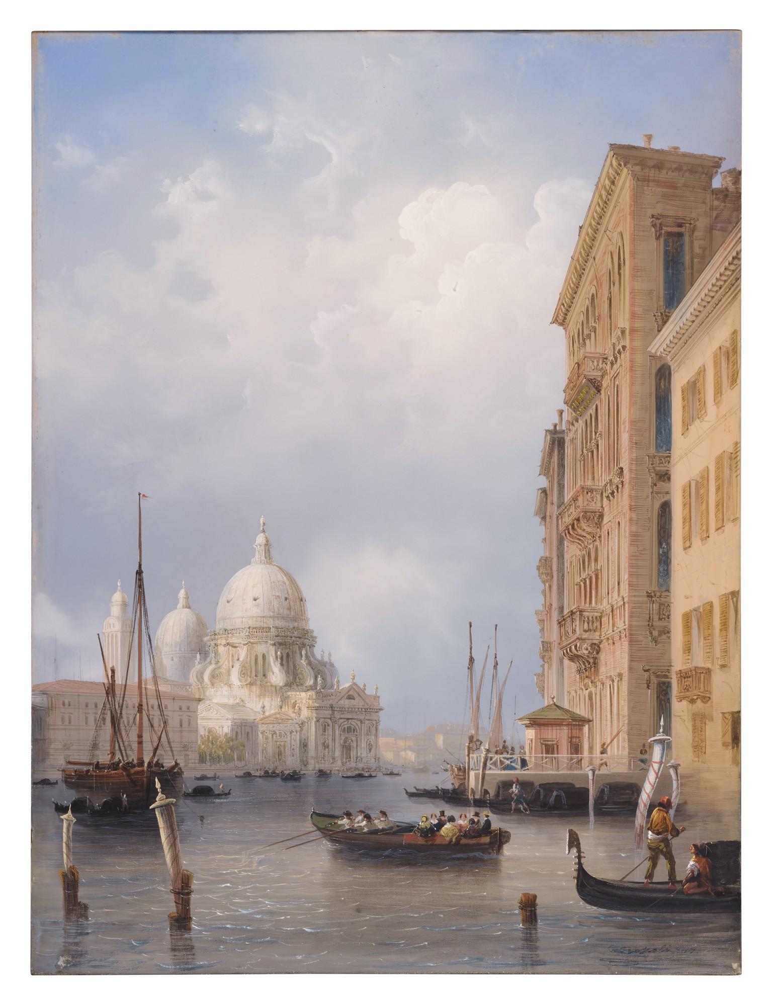 Carlo Bossoli - View of Venice, Grand Canal