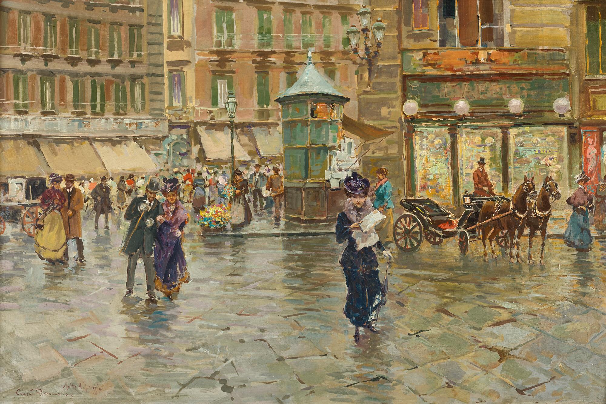 Carlo Brancaccio - „effetto di pioggia“ (in Neapel bei Regen).