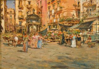 Carlo Brancaccio - Mercato Napoletano (Markt in Neapel).