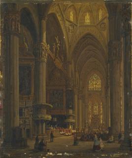 Carlo Canella - Vue du transept du Duomo de Milan