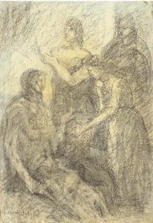 Carlo Carrà - Don Chisciotte fra le donne