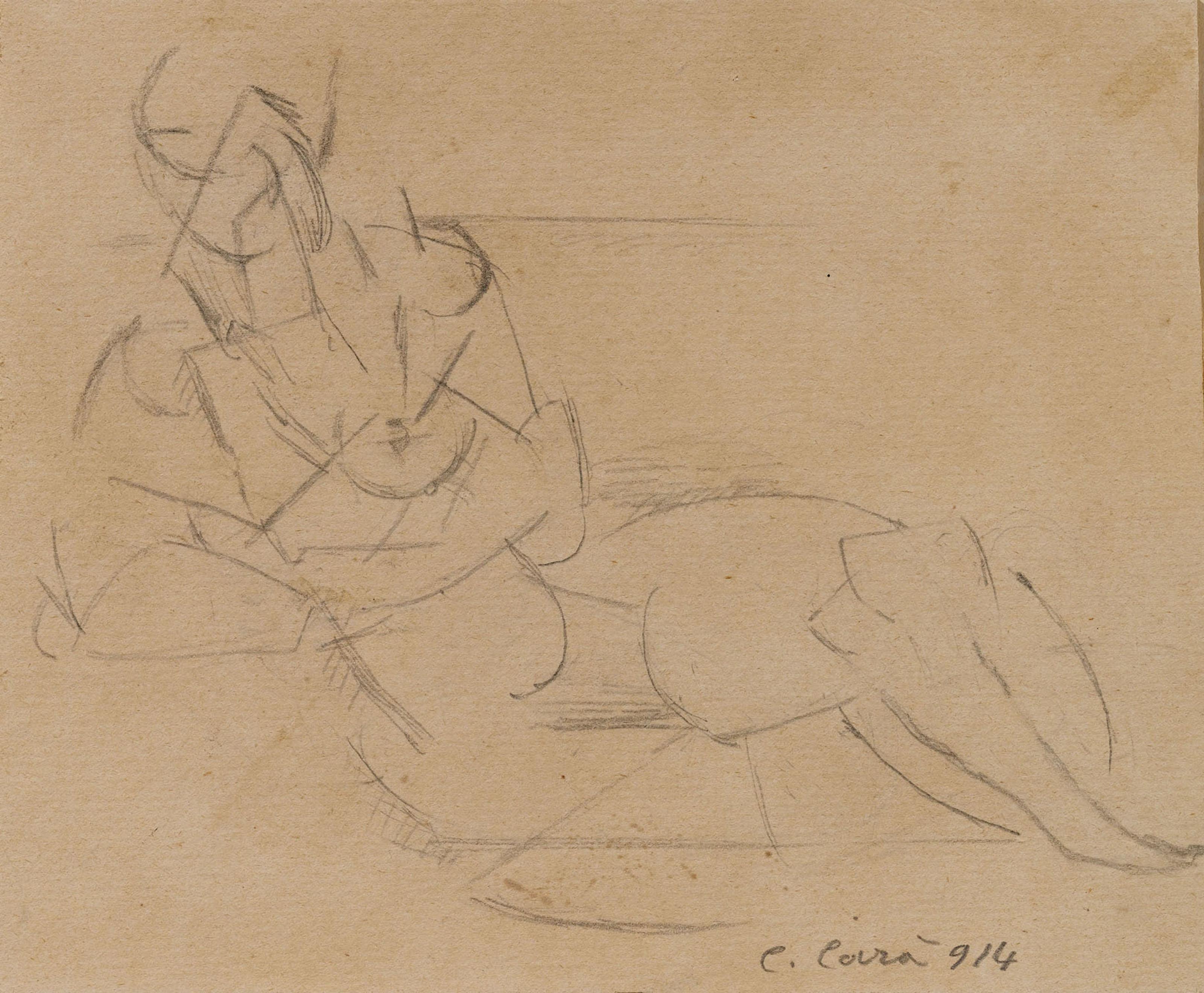 Carlo Carrà - Donna sdraiata