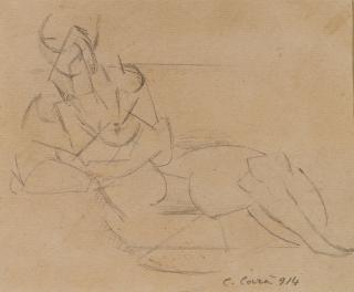 Carlo Carrà - Donna sdraiata