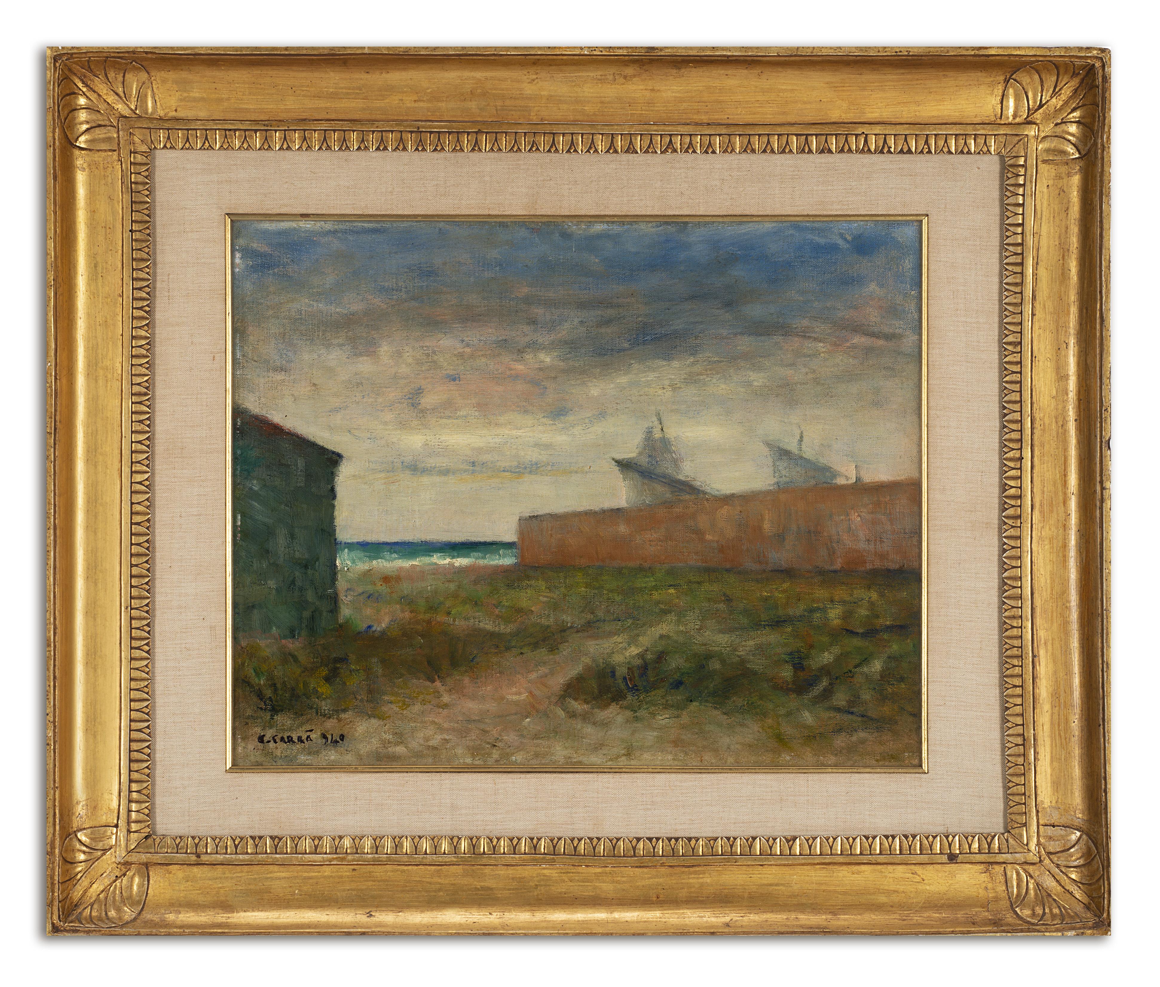 Carlo Carrà - Vele oltre il molo