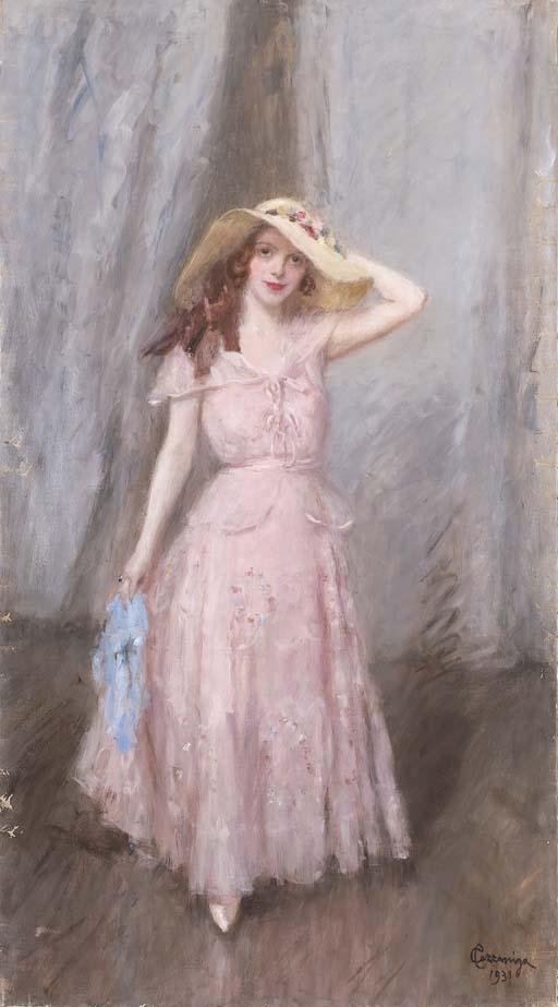 Carlo Cazzaniga - Giovane Donna Elegante