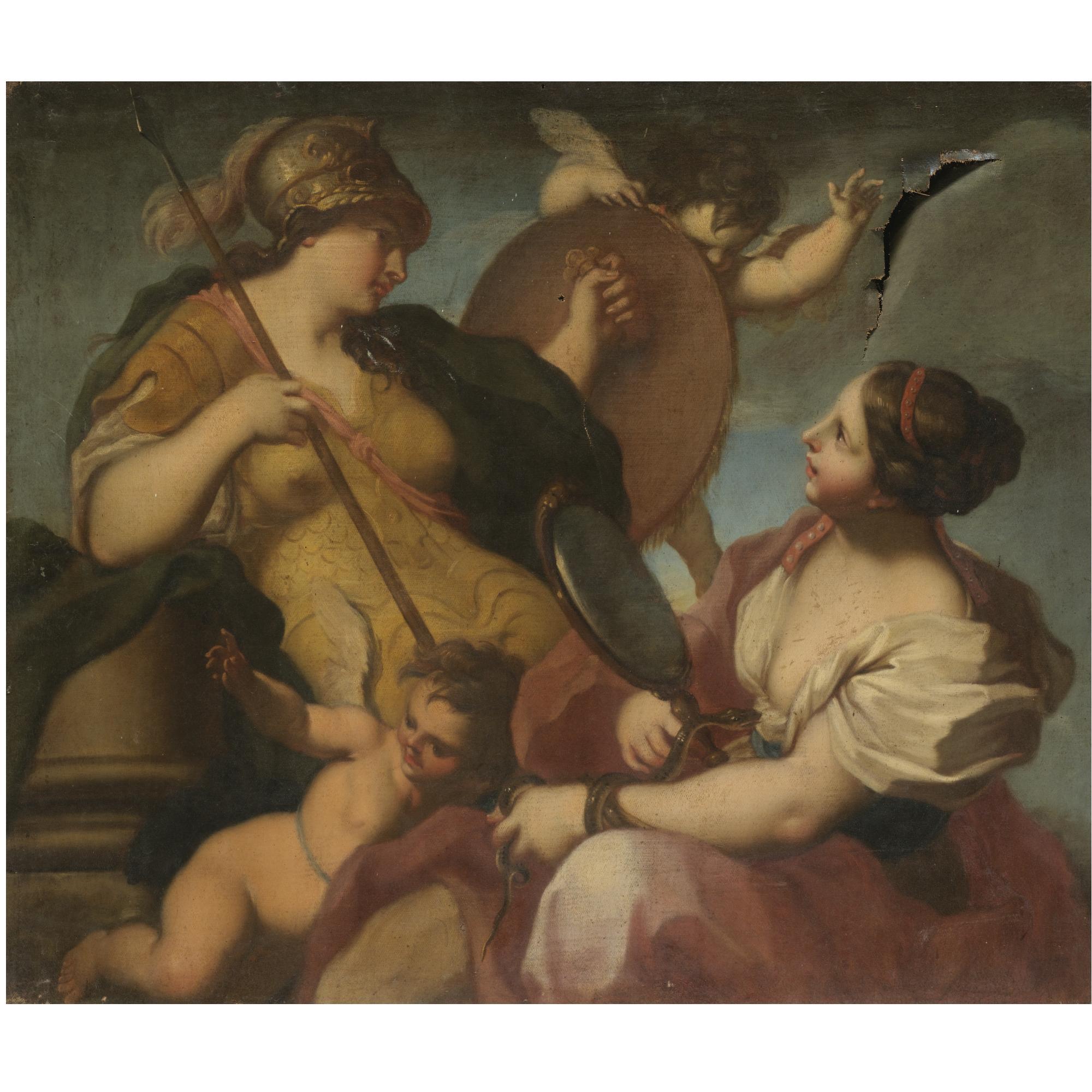 Carlo Cignani - An Allegorical Scene With Wisdom And Prudence