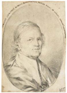 Carlo Cignani - Self-portrait, bust-length, wearing the cross of Malta