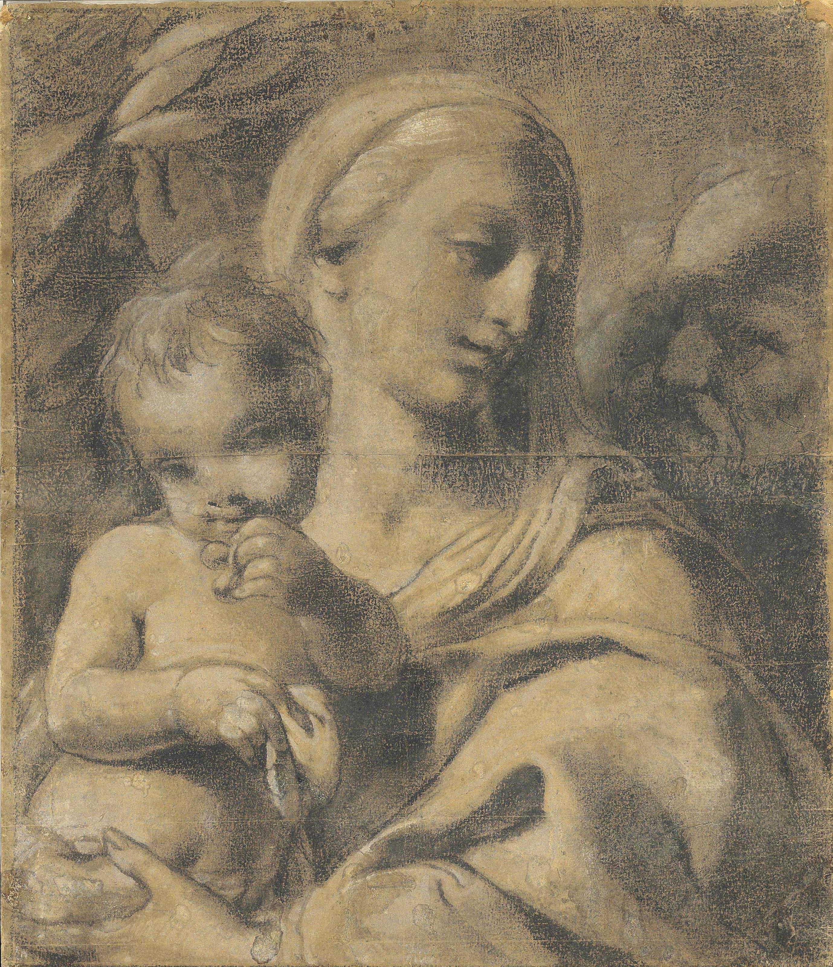 Carlo Cignani - The Holy Family with Jesus eating a cherry