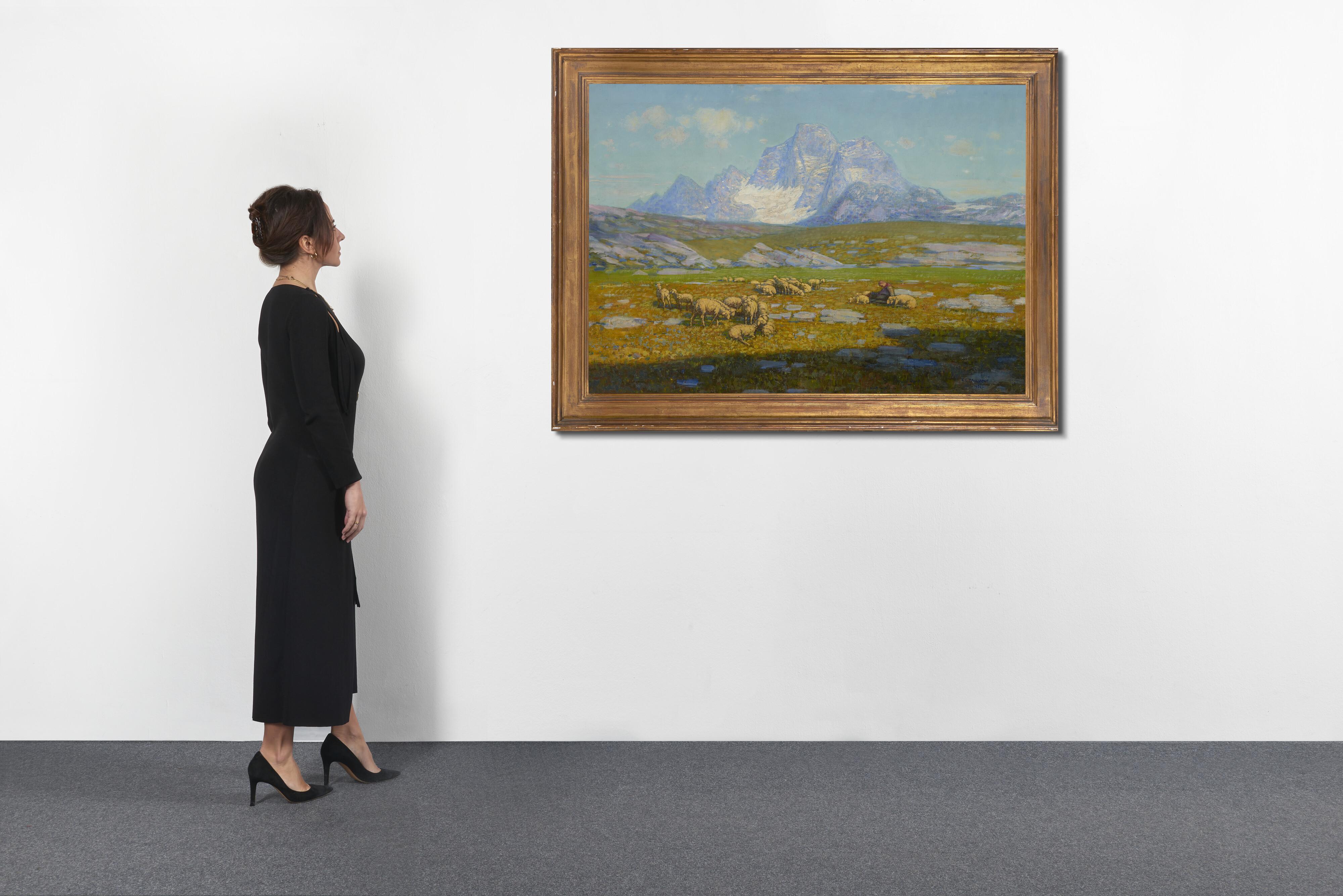 Carlo Costantino Tagliabue - Quiete alpestre. Dintorni di Selva di Cadore col Monte Pelmo