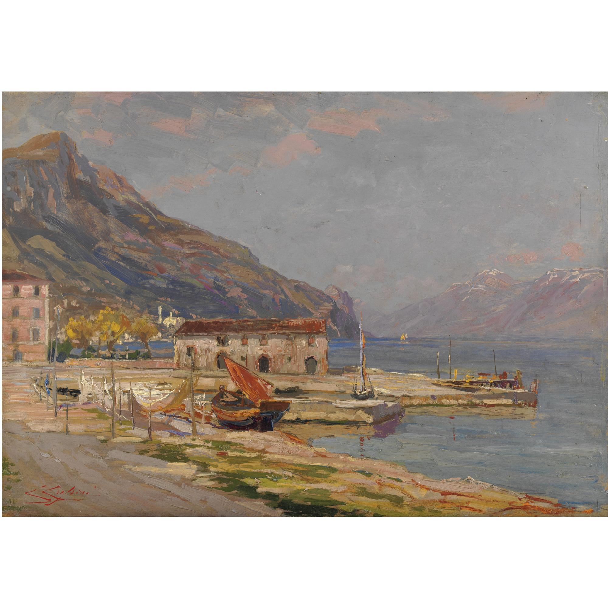 Carlo Cressini - Veduta Del Lago Di Garda Da Bogliaco