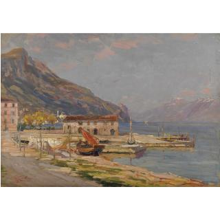 Carlo Cressini - Veduta Del Lago Di Garda Da Bogliaco