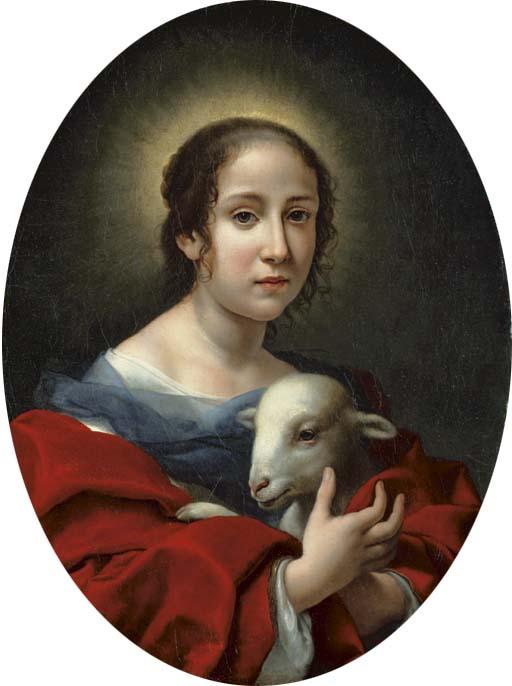 Carlo Dolci - The Artist\'S Wife, Teresa Bucherelli, As Saint Agnes