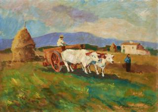 Carlo Domenici - Carro e buoi