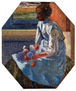 Carlo Erba - Ragazza con fiori