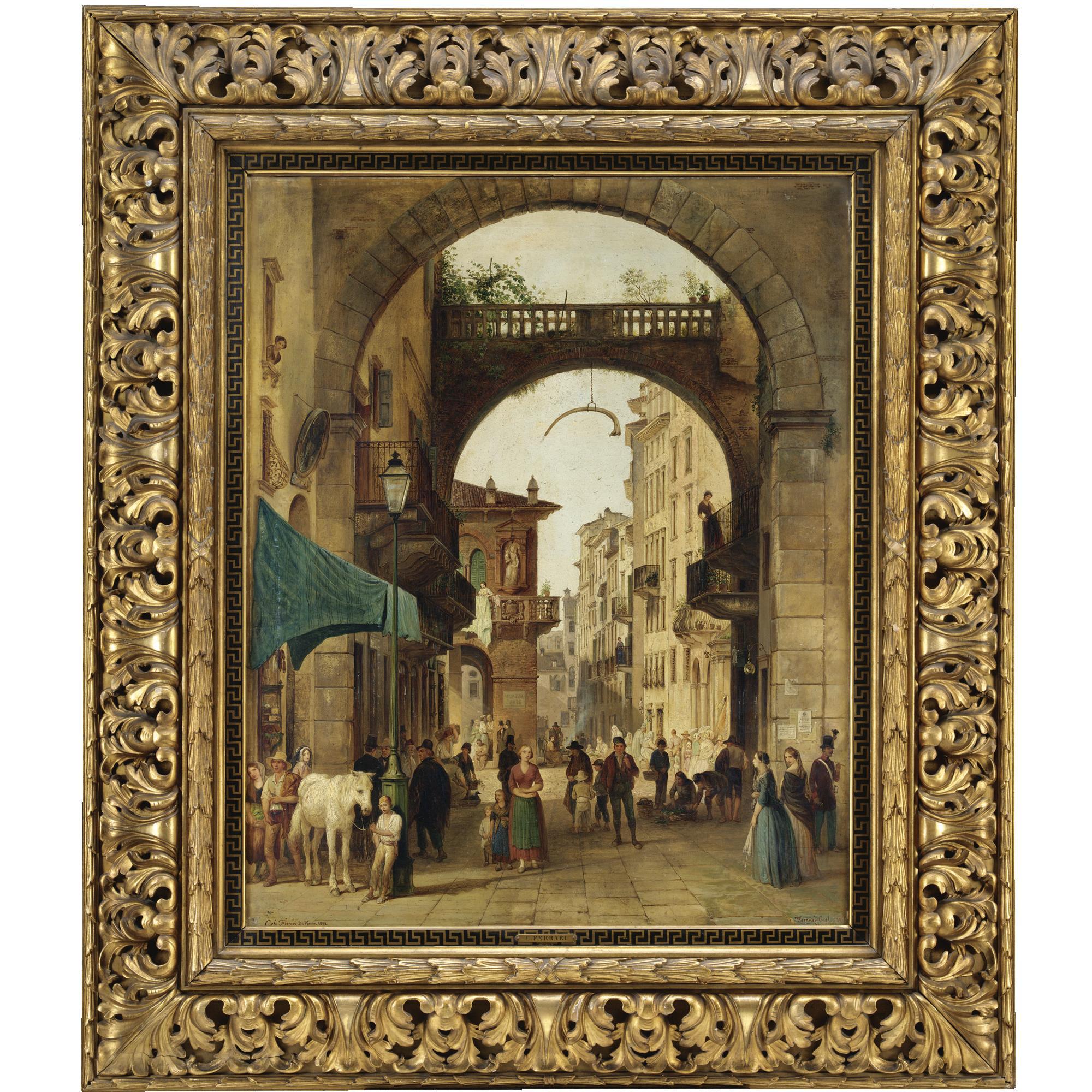 Carlo Ferrari detto Ferrarin - Piazza Delle Erbe A Verona