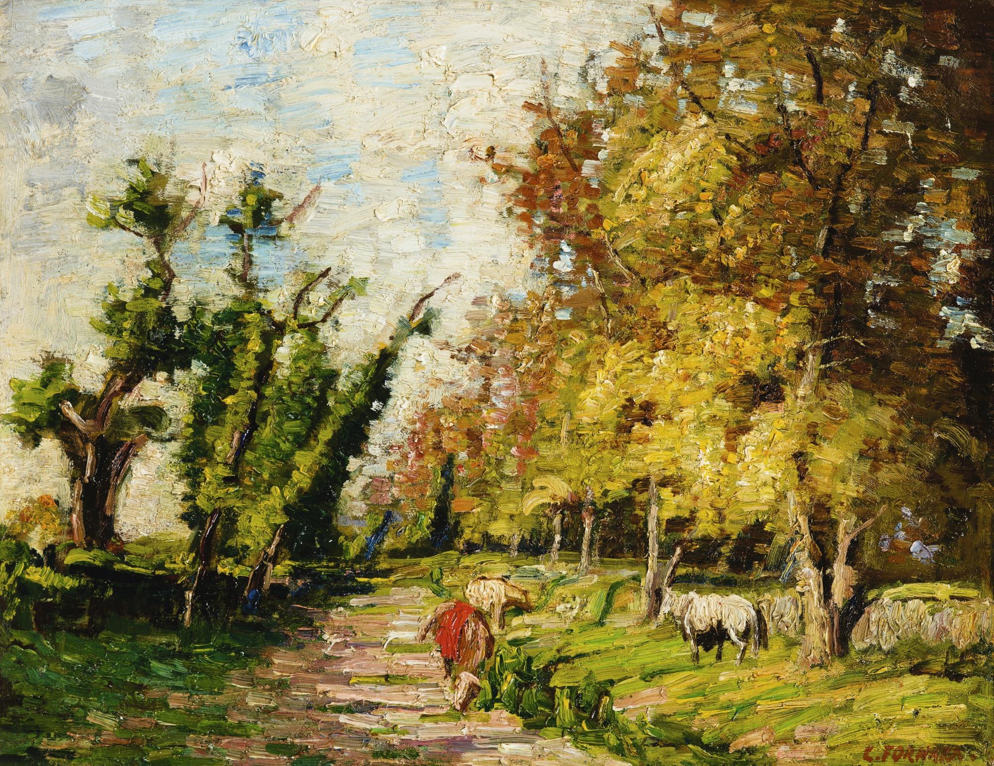 Carlo Fornara - Cows On A Path