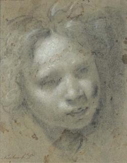 Carlo Francesco Nuvalone - Head of a child, looking down to the right