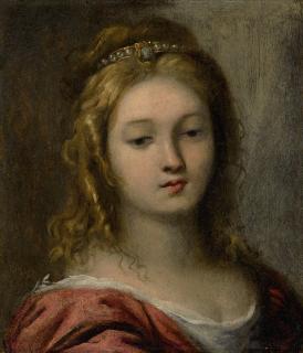 Carlo Francesco Nuvolone - Head Of A Woman Looking Down, Bust Length