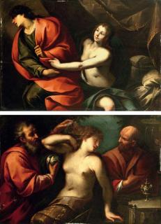 Carlo Francesco Nuvolone - Joseph and Potiphar\'s wife; and Susanna and the Elders