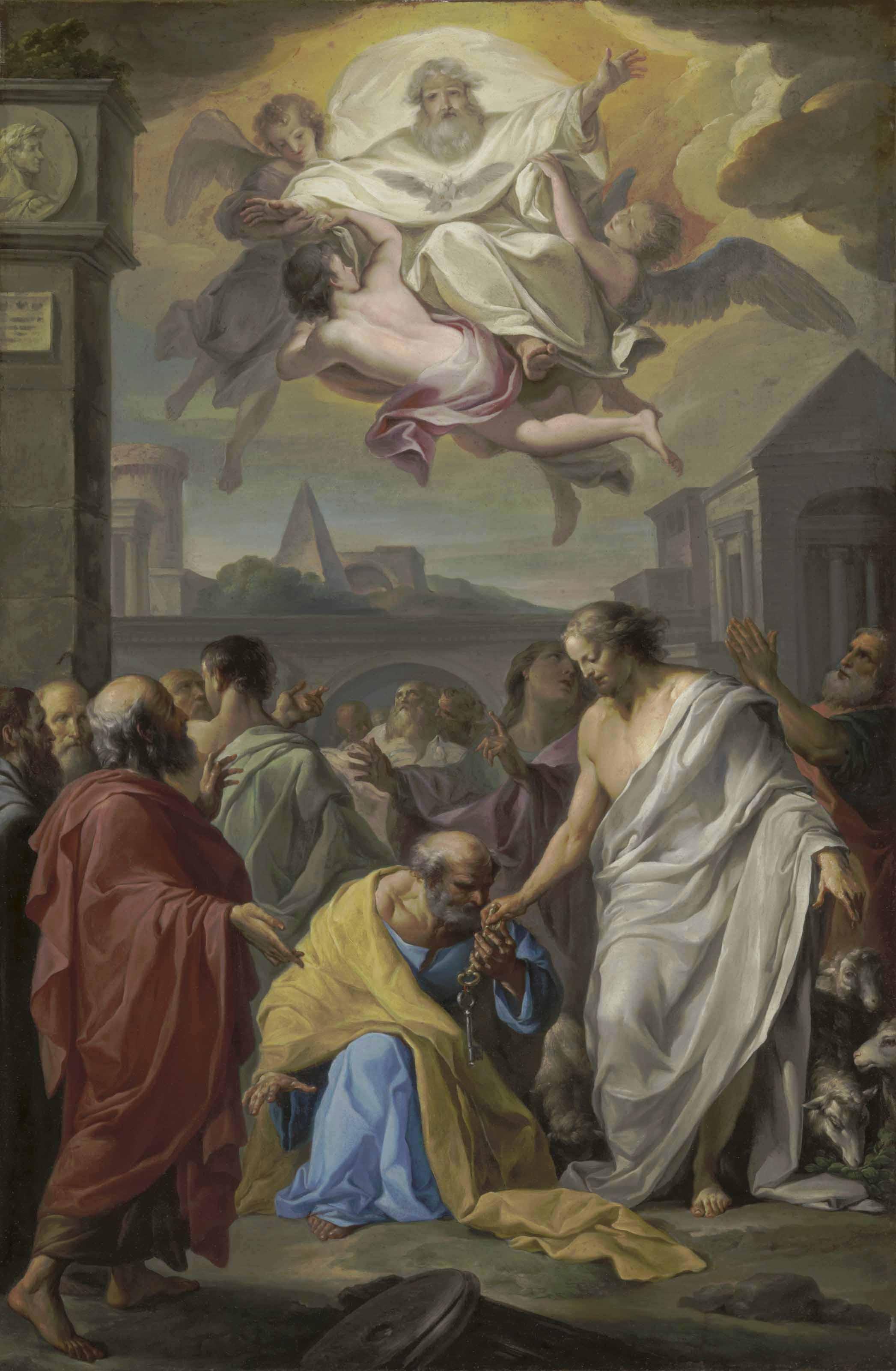 Carlo Giuseppe Ratti - Christ Presenting The Keys To Saint Peter