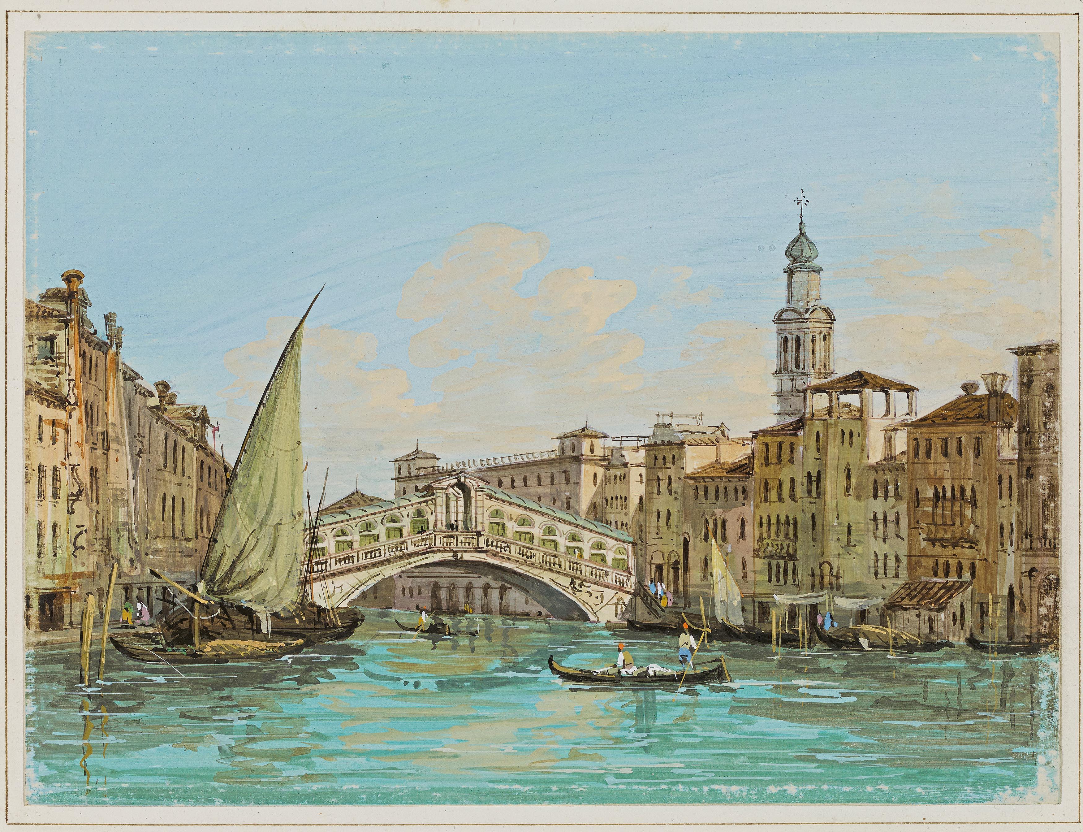 Carlo Grubacs - Blick auf die Rialtobrücke in Venedig.