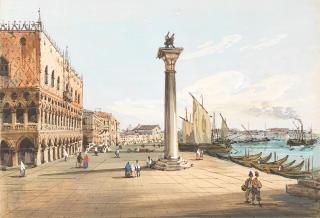 Carlo Grubacs - Four views of St. Mark\'s Square and the Ducal Palace, Venice each 11.4 x 16.2cm (4 1/2 x 6 3/8in)(image). (4)