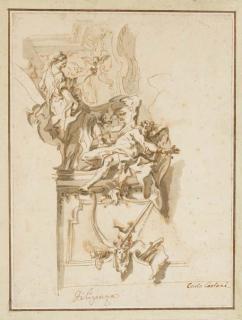 Carlo Innocenzo Carlone - Allégorie de la Diligence foulant le Temps à ses pieds