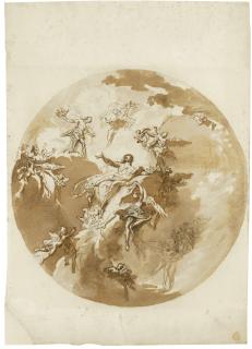 Carlo Innocenzo Carlone - Design For A Ceiling Decoration: The Coronation Of The Virgin