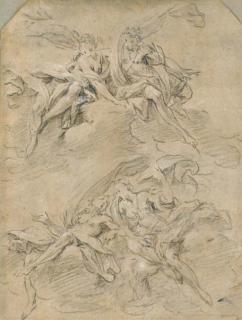 Carlo Innocenzo Carlone - Quatre anges dans les nuages