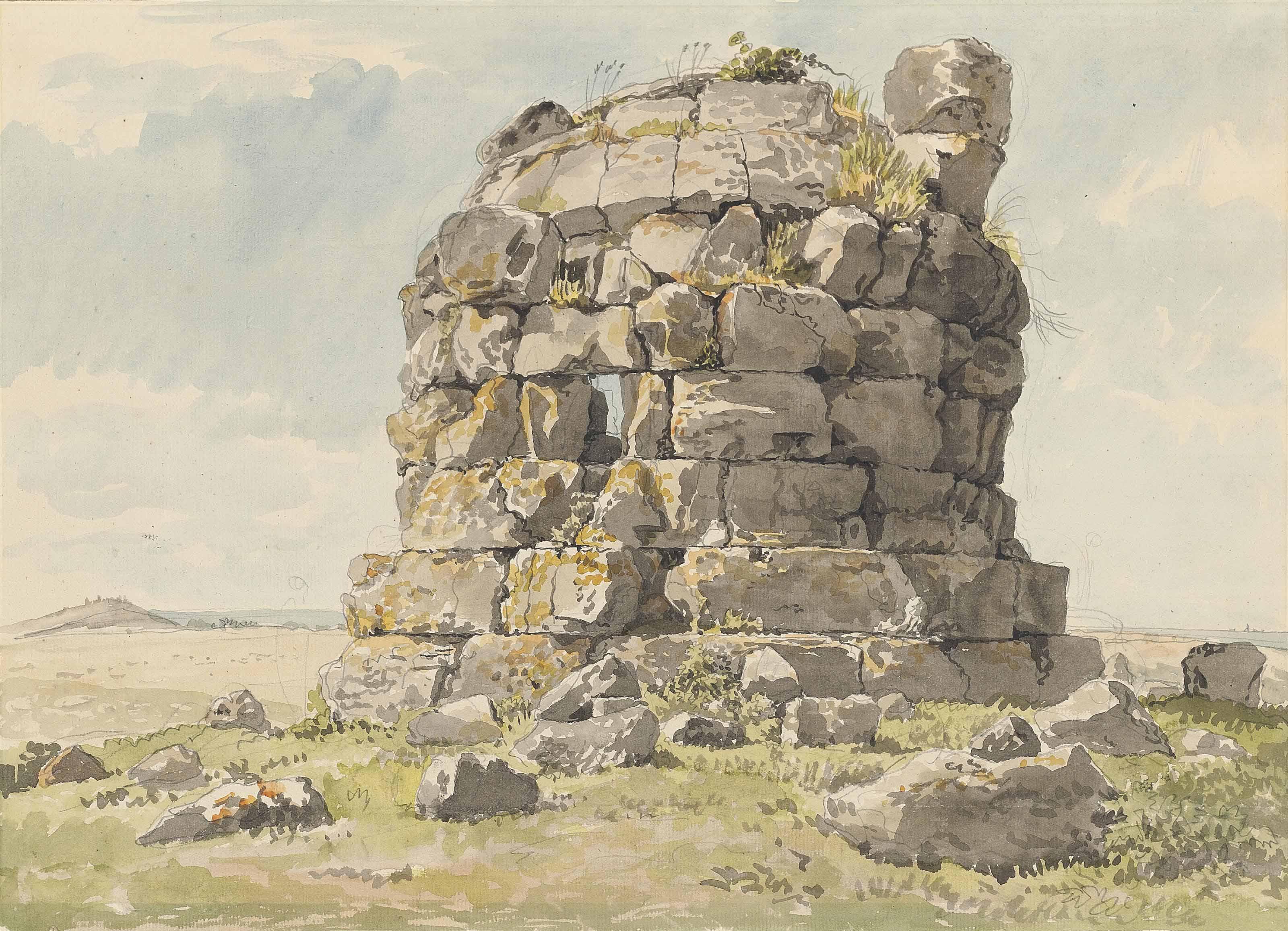 Carlo Labruzzi - A Roman tomb on the Via Appia near Bovillae