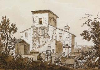 Carlo Labruzzi - Ruderi presso l\'antica villa