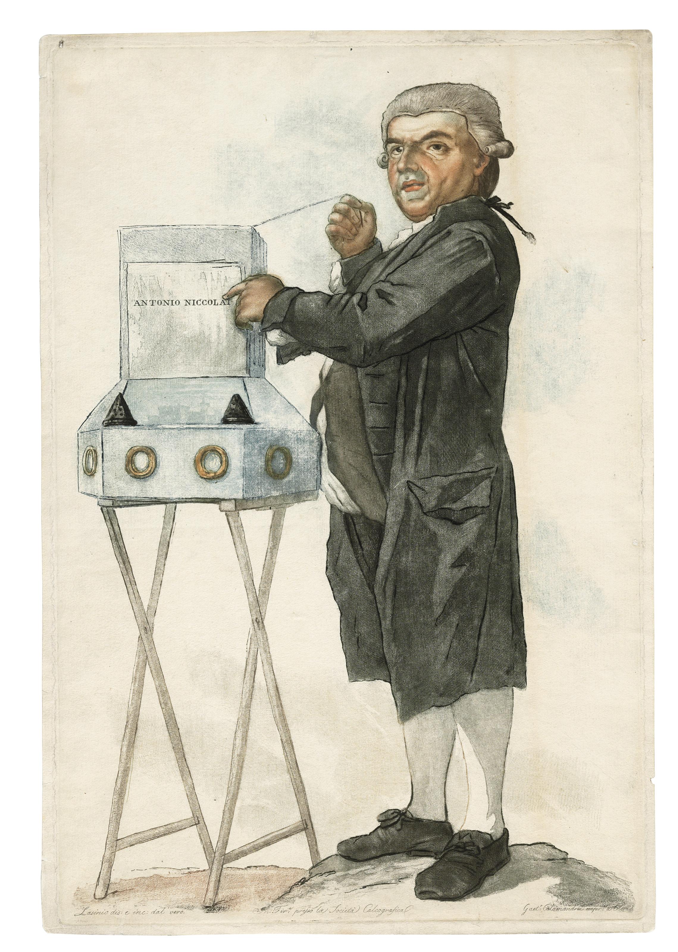 Carlo Lasinio - Portrait of Antonio Niccolai with Camera Obscura (?)